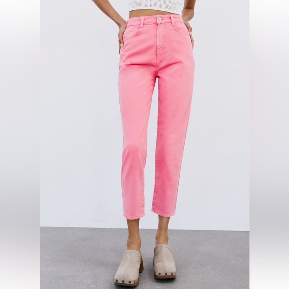 Zara Womans Mom Fit Jeans Ankle Pants Size US 4